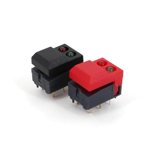 Interruptor táctil PB86-A2 SPDT momentáneo con LED rojo y verde para control de escenario 2