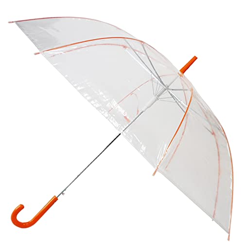 ビニール傘 透明傘 大きい 60cm 耐風 折れにくい グラスファイバー骨 ハンドル 先端 カラフル おしゃれ オ...