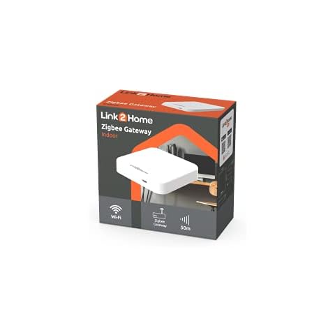 Link2Home Zigbee Smart Gateway Module Hub for WiFi, Compatible with Alexa, Google Assistant, Siri + Includes 1m USB Cable Cover