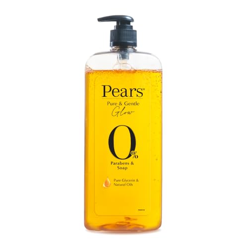 Pears 98% Pure Glycerin Pure & Gentle Bodywash with 0% Parabens & Soap for Hydration & Glow, 750 ml