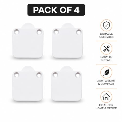 Image of Automatic Wardrobe Cabinet Door Light Switch, Push-to-Off Door Activated Switch for Wardrobe, Closet, Cupboard, Cabinet & Furniture Lights, Pack of 4