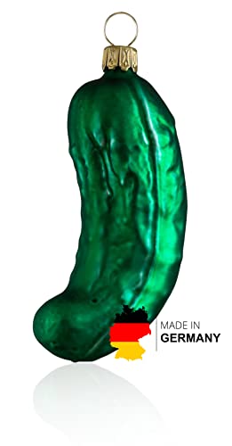 Weihnachtsdeko im großen Glas 25 Glas Weihnachtsgurke groß, matt grün | aus der Glasbläserregion...