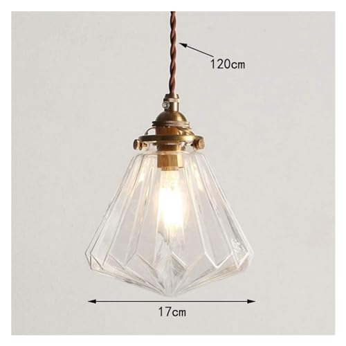 Chandelier suspension en verre E27 luminaire loft - 8