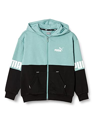 [プーマ] スウェットジャケット POWER フーデッドジャケット 849658 ボーイズ 22年春夏カラー ミネラルブルー/ブラック(50) 120