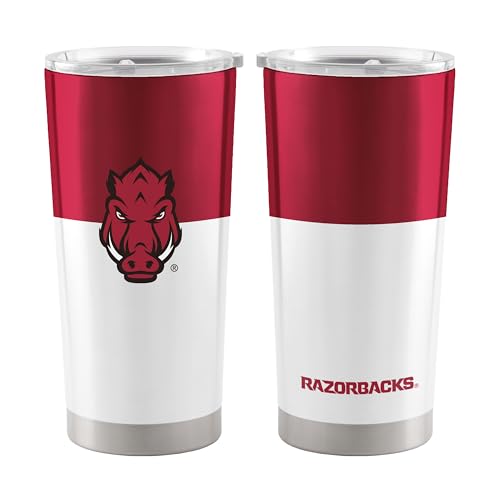 Image of Logo Brands 20 oz Powder Coat Tumbler- Insulated Tumbler with Lid for Water, Iced Tea or Coffee, Smoothie and More