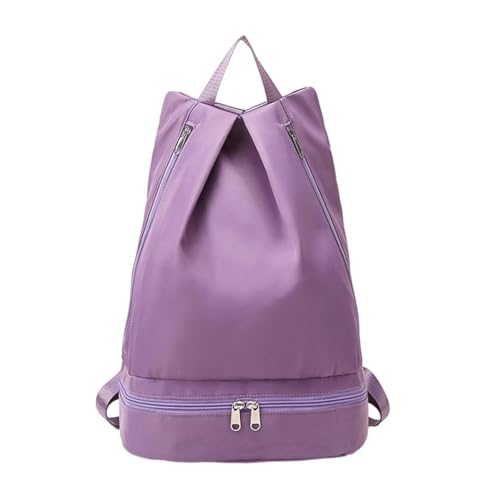 QSTDGVPW Stylish Women's Gym Bag with Shoe Compartment and Wet/Dry Separation, Purple