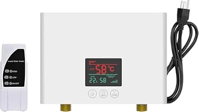 Tankless Water Heater Electric 110V, Kitchen Electric Hot Tankless, 3000W, Water Heater Shower Instant with LED Temperature Display, for Under Sink, Bathroom Sink and Faucet