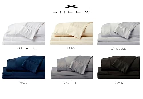 SHEEX-Original-Performance-Sheet-Set-Cooling-Bed-Sheet-with-1-Flat-Sheet-1-Fitted-Sheet-and-2-Standard-Pillowcases-Queen-Graphite