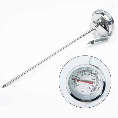 Stainless Steel Dial Thermometer, Grill Thermometer, Stainless Steel BBQ Probe, Read Meat Deep FryThermometer Deep Fry, -0?200degree Celsius, For Cooking BBQ,