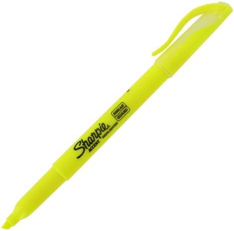 Sharpie Accent : Pocket Style Highlighter, Micro Chisel Tip, Fluorescent Yellow Ink -:- Sold as 2 Packs of - 12 - / - Total of 24 Each