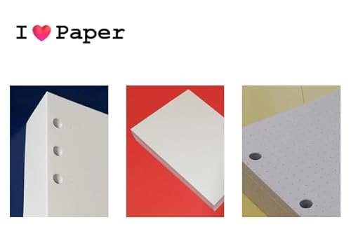OY 100 weiße Blätter (200 Seiten) 120 g/m² dickes Papier mit 4 Löchern für A5-Organizer, 4 Ringe, 14,5 x 20,5 cm.