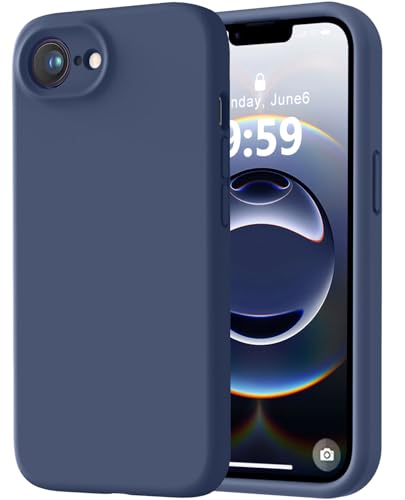 Image of LOVE 3000 Designed for iPhone 16e /17e Case, Premium Silicone with [Soft Anti-Scratch Microfiber Lining] Shockproof Protective Phone Case for Men Women Girls 6.1 inch, Navy Blue