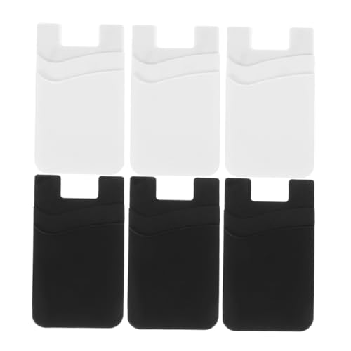 Operitacx 6pezzi Porta Carte Autoadesivo Per Cellulare Tasca Portafoglio Per Custodia Telefono Supporto Carte Di Credito Sottile Leggero Per Uso Quotidiano