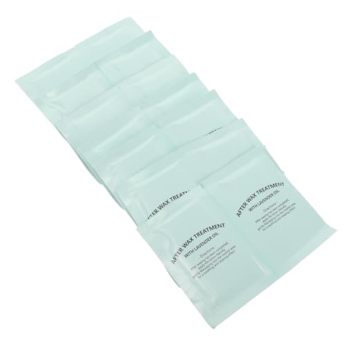 LALADEFIEE 20 Piezas Unidades Toallitas Aceite Limpiadora Cera Post Depilación para Piel Sensible Elimina Restos de Cera Reduce Enrojecimiento Cuidado Refrescante tras Depilación Corporal y