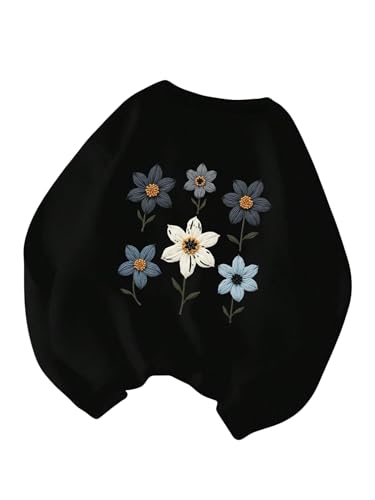 Sky Magic Women's Sweatshirt| Women Winter Wear| Printed (Sweatshirt) for Women |Womens Winter wear (in, Alpha, M, Regular, Black-16)