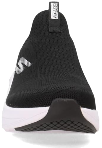 Skechers Women's GO Run Elevate - HOT Streak, Black/White, 7.5 Wide