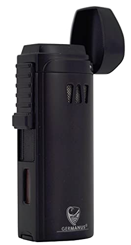 GERMANUS Feuerzeug Jetflame VIII in Schwarz für Kerzen, Metall, Schwarz GERMANUS Feuerzeug Jetflame VIII in Schwarz für Kerzen, Metall, Schwarz