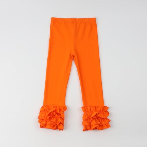 Image of HOOLCHEAN Baby Toddler and Little Girls Cotton Ruffle Leggings