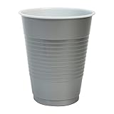 Hanna K. Signature Collection Cups-18oz | Silver | Pack of 50 Plastic Cups, 1 Count (Pack of 1)