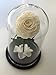 The Ultimate “Beauty and The Beast” Keepsake,Forever Flowers,Preserved Real Fresh Rose in Glass Dome Cover with Gift Box for Her，Valentine's Day, Mother's Day, Anniversary, Birthday, Wedding(White)