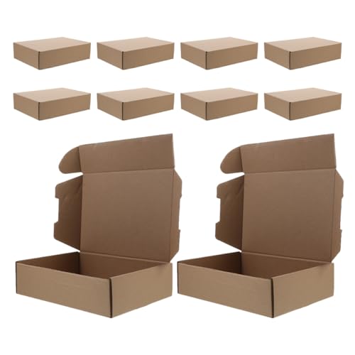 Artibetter 20pcs Small Corrugated Cardboard Boxes Brown Kraft Shipping Boxes for Mailing Packing Moving Storage 20x14x4cm for Industrial Use