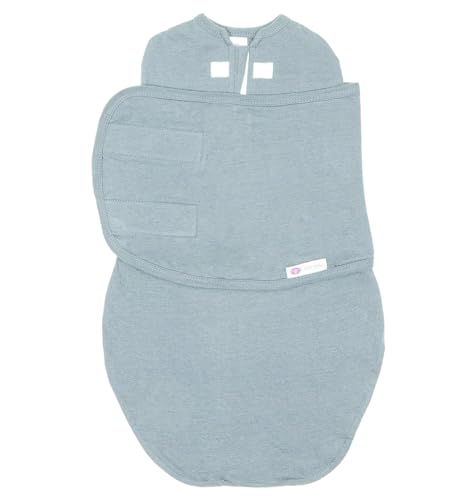 Image of embe 2-Way Starter Baby Swaddle, Newborn Swaddle Sack, Zip, Hook & Loop Baby Wrap, Hip Healthy, Infant, 6-14 lbs, 0-3 Months - Sea