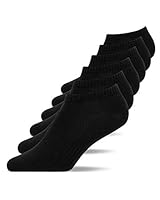 Snocks Sneaker Socken Herren & Damen 6 Paar aus Bio-Baumwolle - Weiche und Atmungsaktive Kurze Socken, Perfekte Passform, Ideal für Sport & Alltag - Knöchelsocken Gr.35-38 Farbe Schwarz