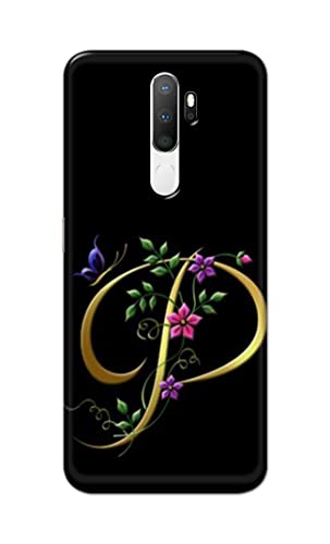 Image of Printed Hard Back Cover Case for Oppo A5 2020 | Oppo A9 2020 Back Cover (Alphabet P) -1803