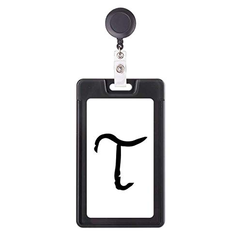 Porte-badge rétractable motif Tau noir enrouleur badge entreprise