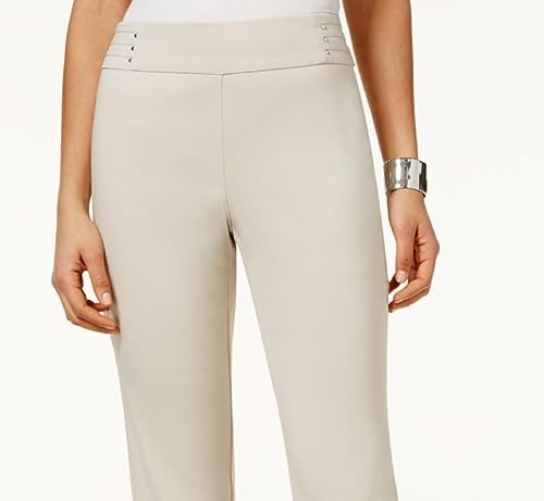 JM Collection Women's Embellished Pull On Capri Pants Brown Size X-Large2