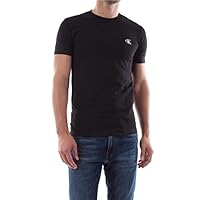 Calvin Klein Camiseta de Manga Corta Hombre CK Essential Slim Fit, Negro (CK Black), L