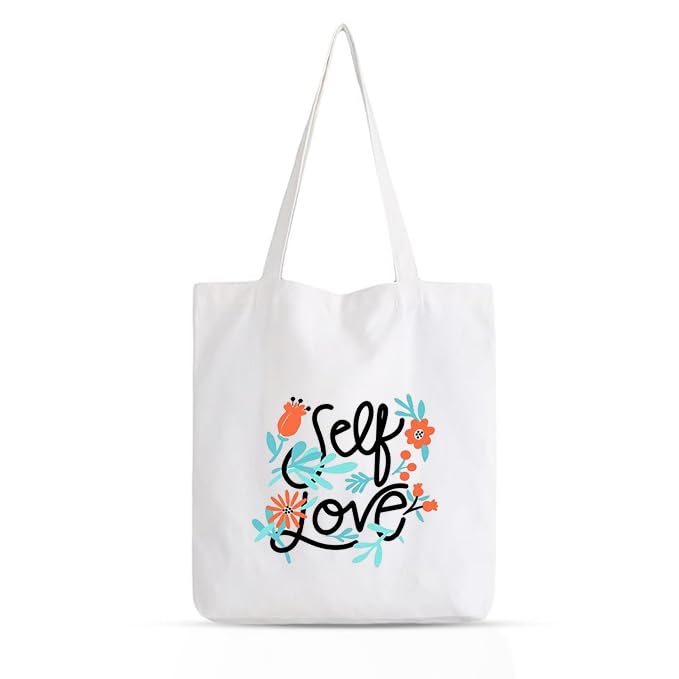 Clapcart Zipper Tote Bag for Women | Printed Multipurpose Poly-Cotton Bags | Cute Hand Bag With Zip for Girls (Self Love Art Print) (B0CVRWGDZV) Amazon Price History, Amazon Price Tracker