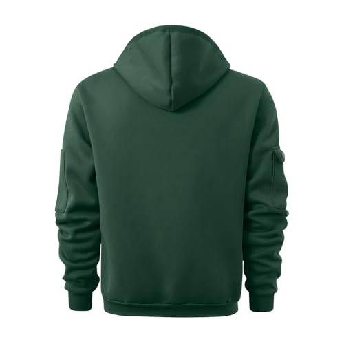 Fall Winter Quarter Zip Hoodie Men Pullover Tactical Sweatshirt Vintage Long Sleeve Casual Hoodies with Pockets