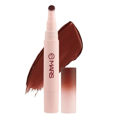 Image of MARS Lip Fuzz Blurring Lip Cream with Cushion Tip Applicator | Paraben-Free | Air-Soft Matte Lipstick | Blurred Finish | One Swipe High Color Payoff | 3 ml (11-COCOA HAZE)