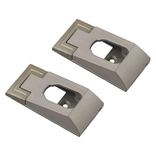 EasyByMall Lot de 2 brides pour support de tube de siège, base de support de tringle en aluminium pour penderie, armoire, rideau, bronze
