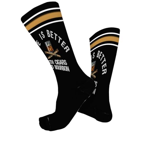 Life Is Better With Cigars And Bourbon Dress Socks For Men2