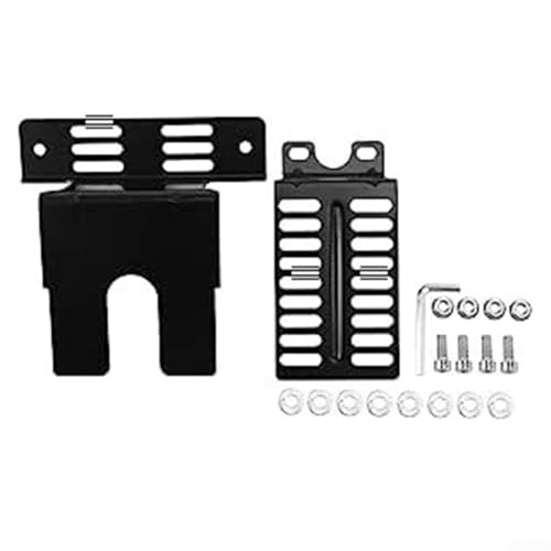 Yuanpgky Rotisserie-Halterungs-Set, Eisen, Grillzubehör, höhenverstellbar, einfache Installation, kompatibel mit Standard-Grills, Schwarz (Eisen)