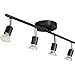 VEVOR 4-Light LED Track Lighting Kit, Ceiling Spot Light with Rotatable Light Arms and Heads, 24.8