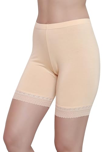 Image of GLAMORAS Women's Bamboo Spandex High Waist 4-Way Stretch Shorts | 95% bamboo 5% spandex, 4-way stretch, concealed waistband, breathable, anti-chafing, everyday comfort
