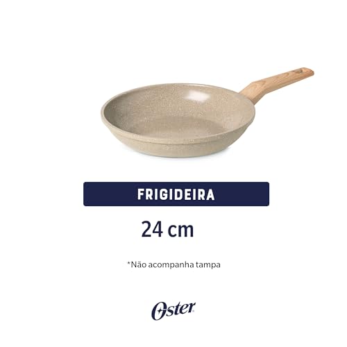OSTER Frigideira Antiaderente de Cerâmica 24cm Marble Edition - Construção em Alumínio e Revestiment