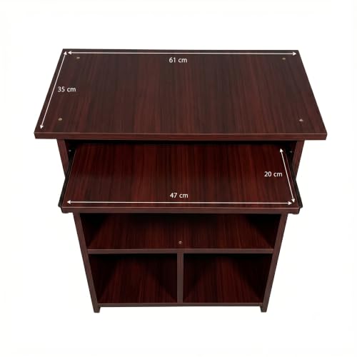 Image of Purple Furniture Engineered Wood Elite Home Office Computer Table,Study Desk,Writing Desk and Lap Desk for Students,Kids and Adults(Matte Finish, Do-It-Yourself, Small) (Mahogany)