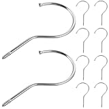 VILLCASE 10 Stück Kunststoff Schraubhaken Rund Stabile DIY Kleiderbügelhaken für Vielseitige Aufhängung Kratzfrei Robust und Platzsparend für Haushalt und Kleidungsläden