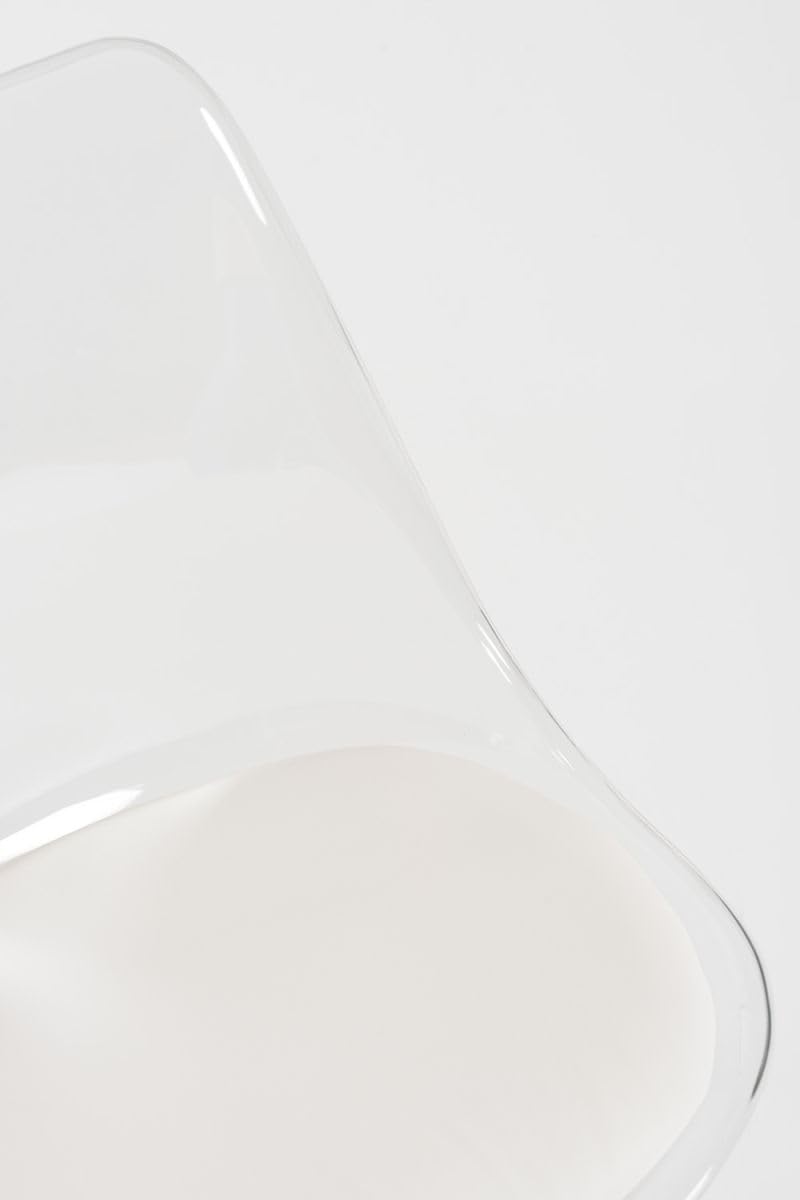 Regalos Miguel - Sillas Comedor - Silla Synk Transparente Asiento - Blanco