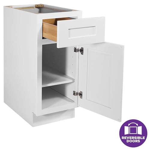 Image of Design House Brookings Kitchen Base Cabinet, 12 inch, White