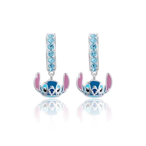 Disney Ohrstecker Stitch Sterlingsilber 925 Hypoallergen für Damen und Mädchen Fertig zum Verschenken Offizieller Disney Schmuck