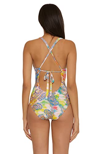 BECCA Women's Standard Print Play Cut Out One Piece Swimsuit3