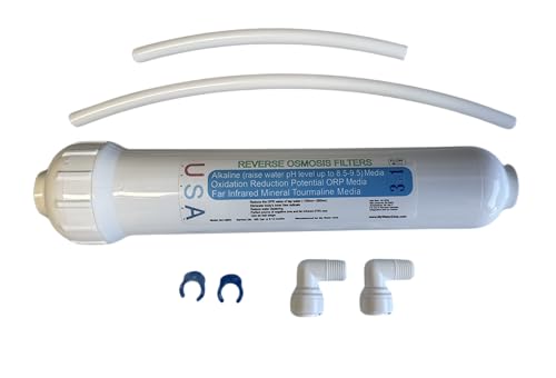 3-in-1 Alkaline Remineralization Filter with pH Adjustment | ORP Media + Tourmaline | 3/8