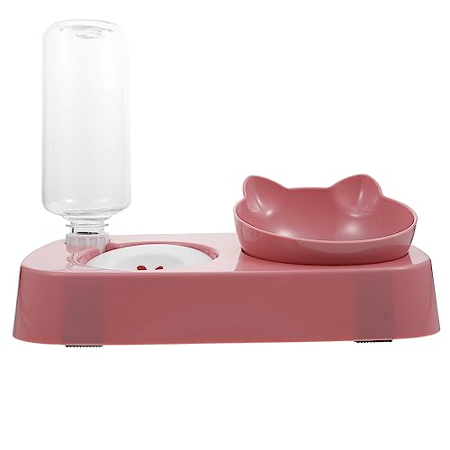 VERDANVERSE ペット給餌ボウル 猫犬用 自動給水器 ノック防止 水飲みボウル 取り外し可能 傾斜設計で首保護