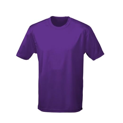 Just Cool andningsbar prestanda absorberande t-shirt, t-shirt, t-shirt, Lila, XXL