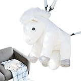 プラッシュ リュック,馬の形 やわらかい リュック,キャラクターの動物バックパック | 小学校 幼稚園 保育園 旅行 ピクニック 週末旅行 子供 男の子 女の子 息子 娘 向け